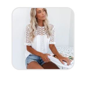 New White Crotchet Blouse. Never worn